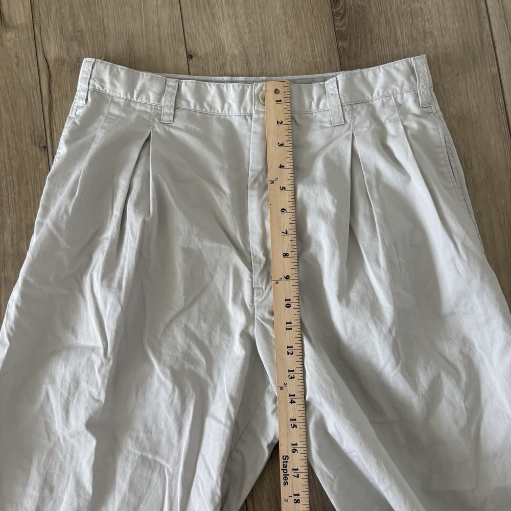 Uniqlo Mens 32 x 26 Cropped Pleated Straight Leg Pants Lightweight - Picture 4 of 10